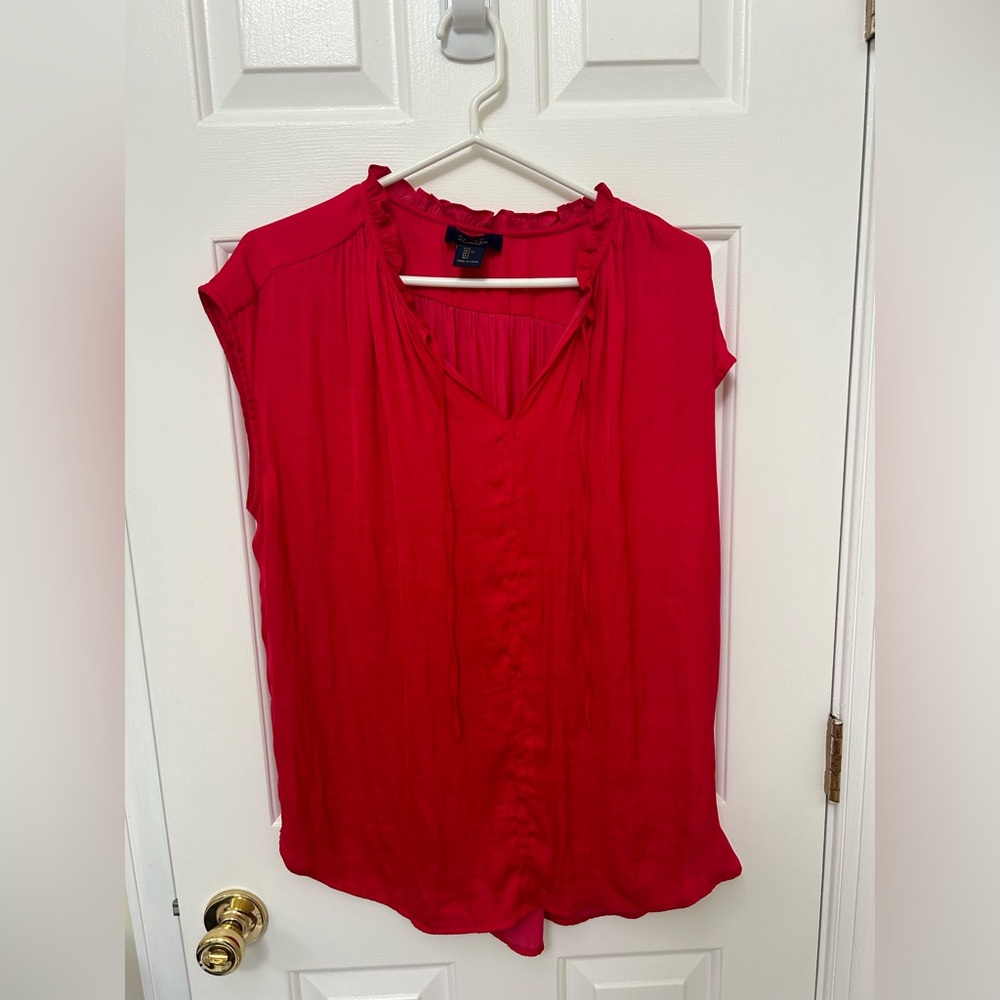 Bright Red Blouse